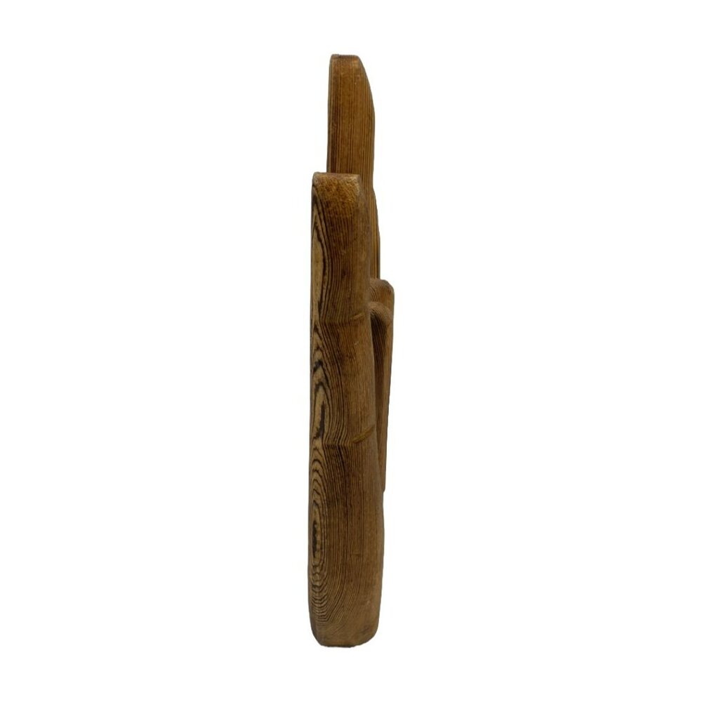 Carved Natural Wood ASL "I Love You" Sign Handmade (?) Hangable or Tabletop Art - Picture 7 of 12